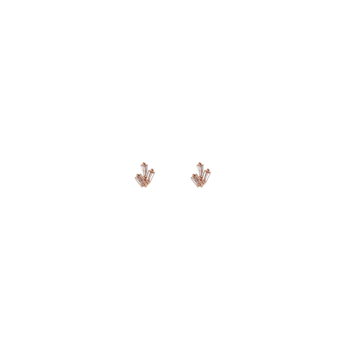 Faceted Diamond Stud