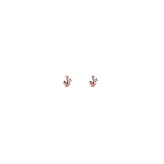 Faceted Diamond Stud