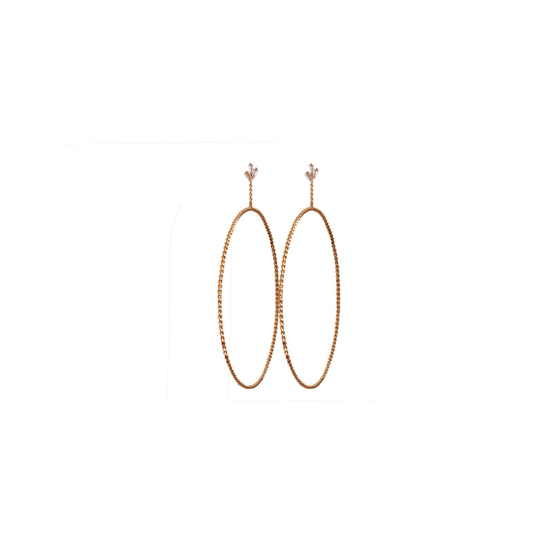 Twisted Creoles with Marquise Studs