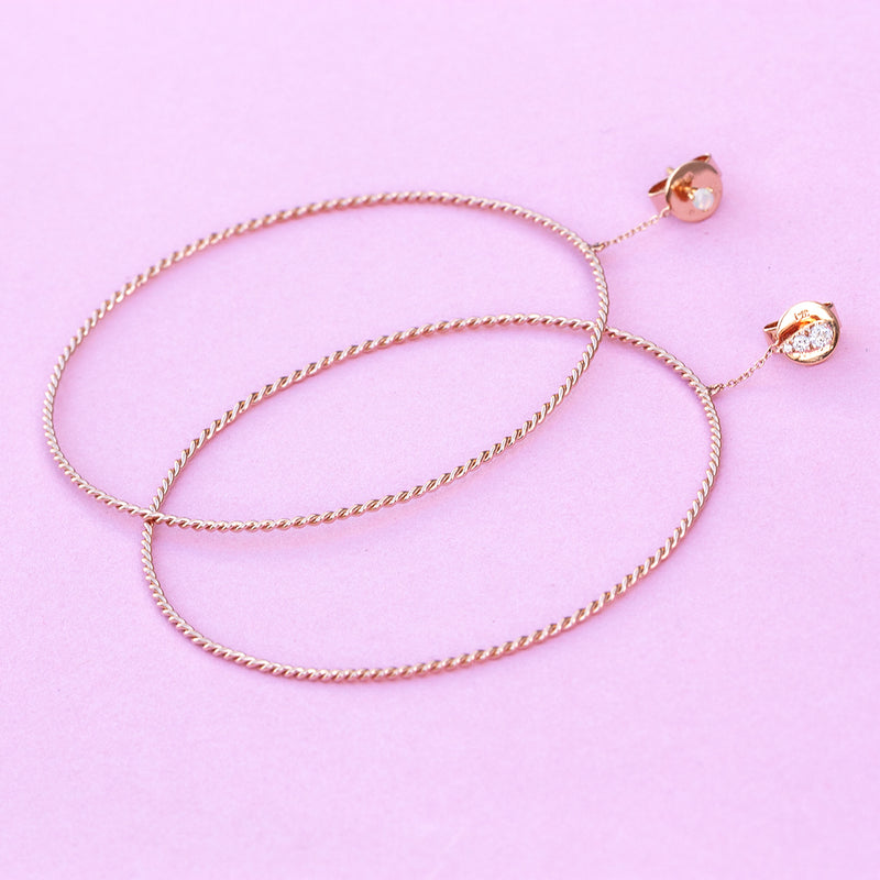 Twisted Creoles with Marquise Studs